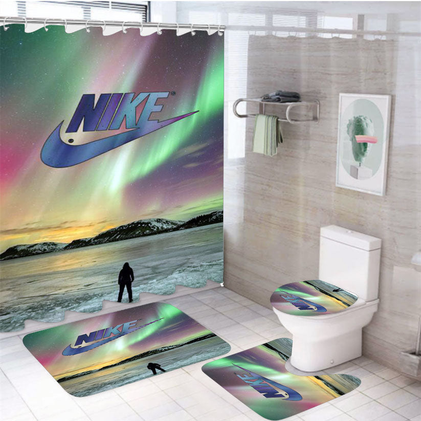 Nike Ice 4Pcs Bathroom Set Shower Curtain