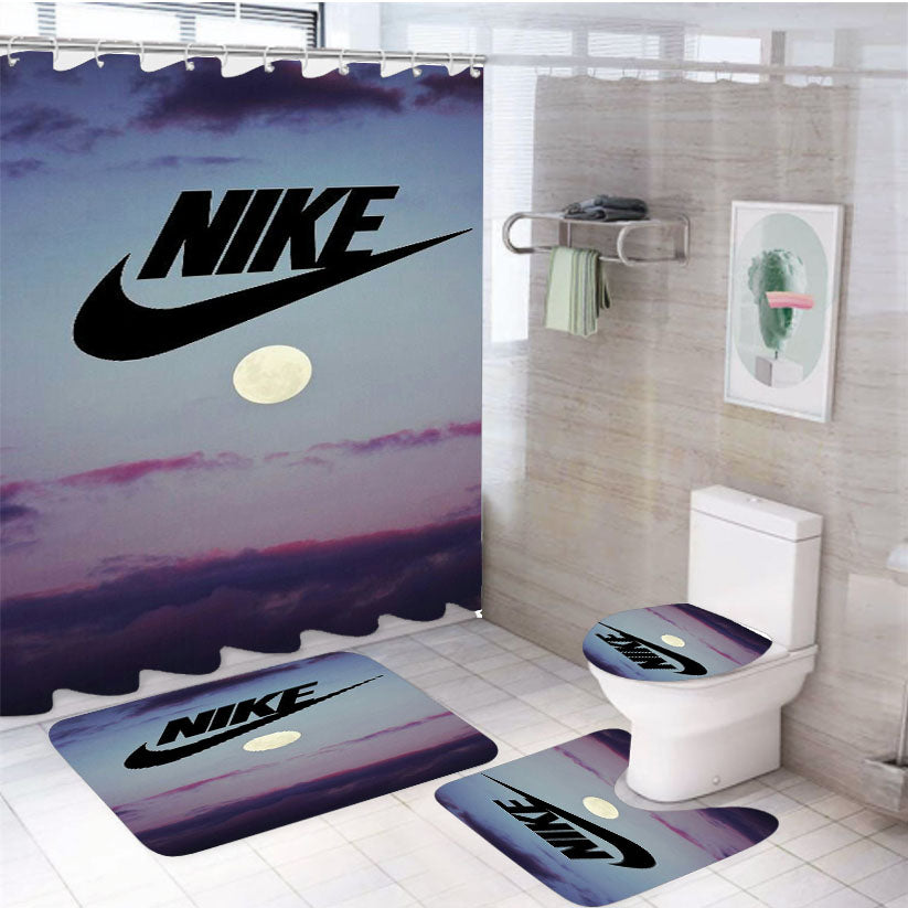 Nike Morning Day 4Pcs Bathroom Set Shower Curtain