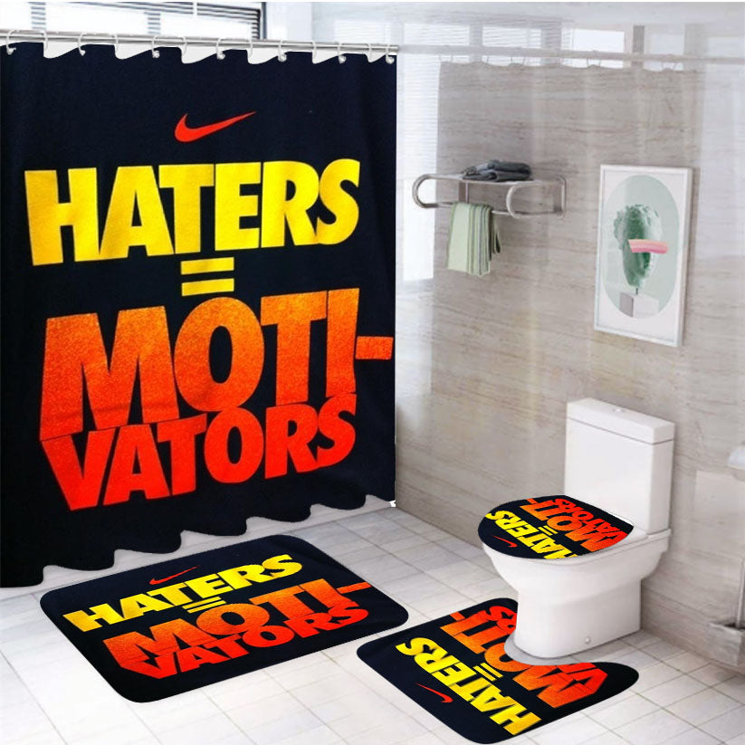 Nike Quotes 4Pcs Bathroom Set Shower Curtain