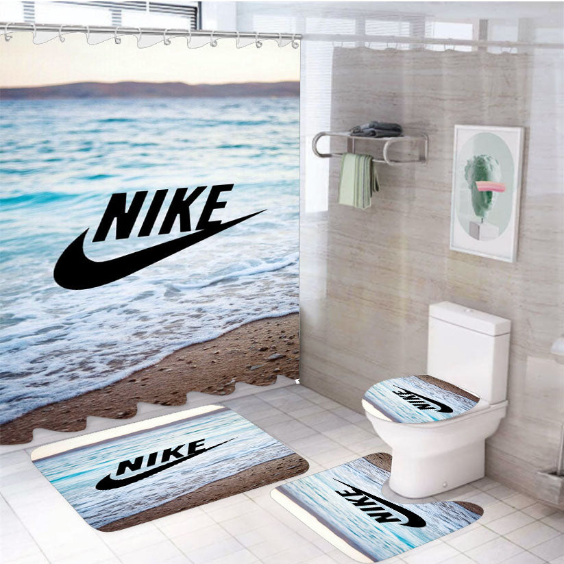 Nike Sea Island 4Pcs Bathroom Set Shower Curtain