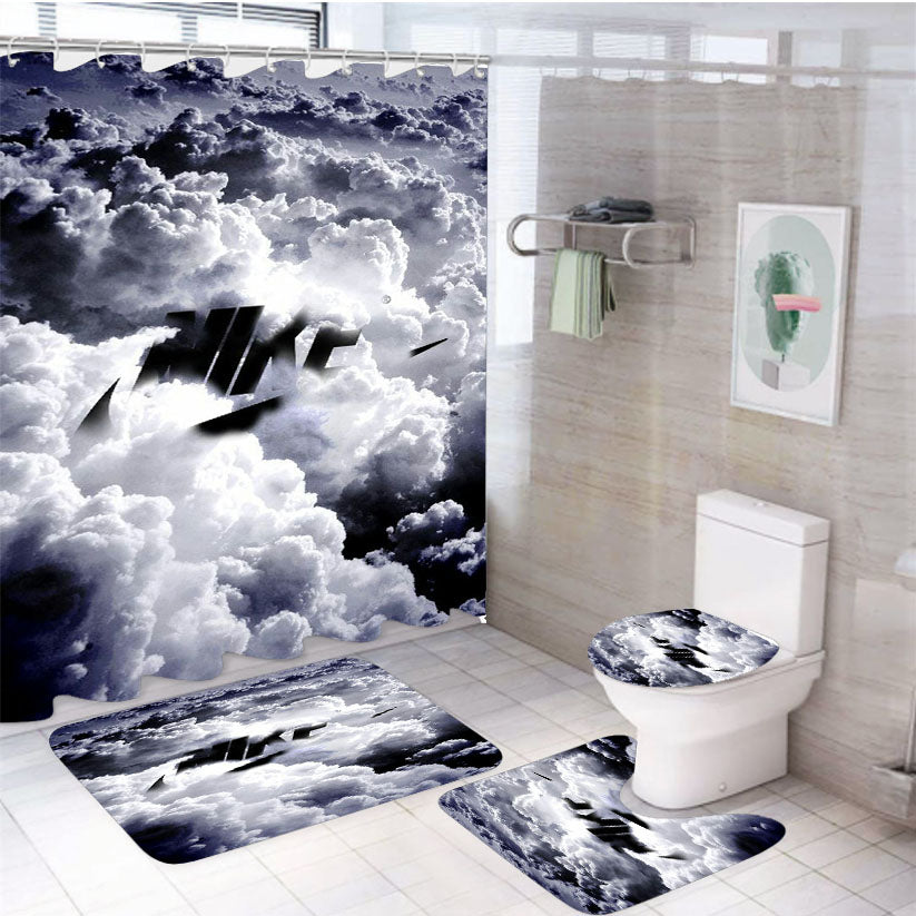 Nike Sky Art 4Pcs Bathroom Set Shower Curtain