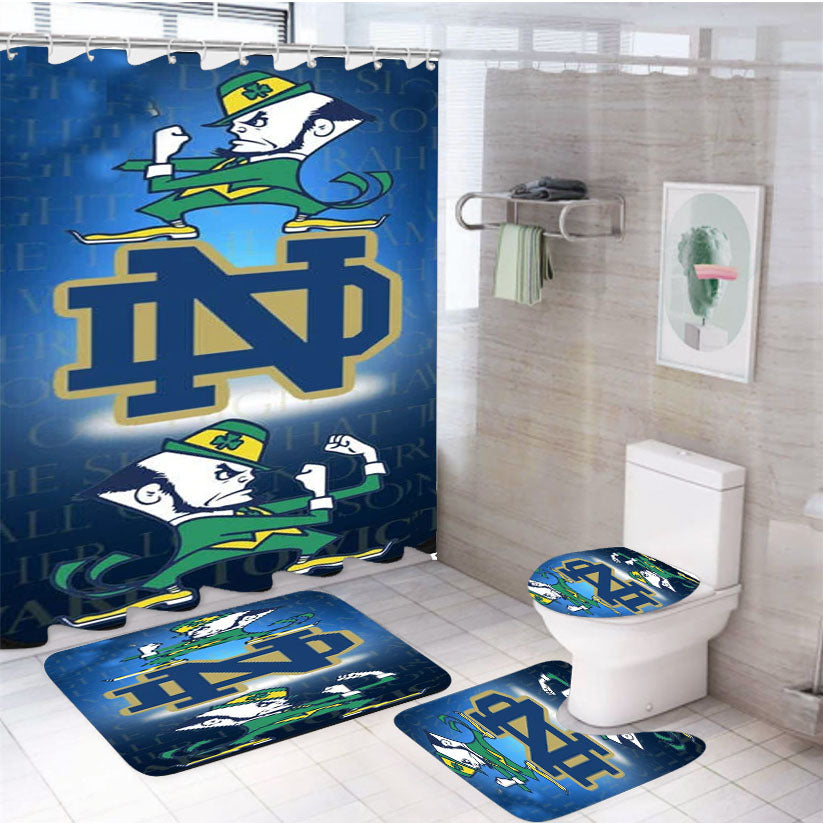 Notre Dame Fighting Irish 4Pcs Bathroom Set Shower Curtain
