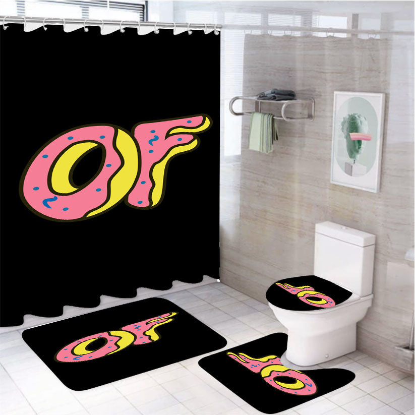 Obey Doughnut Odd Future Ofwgkta 4Pcs Bathroom Set Shower Curtain