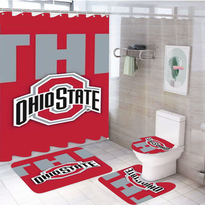 Ohio State The 4Pcs Bathroom Set Shower Curtain