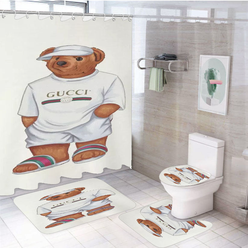 Polo Bear Hype Shirt 4Pcs Bathroom Set Shower Curtain