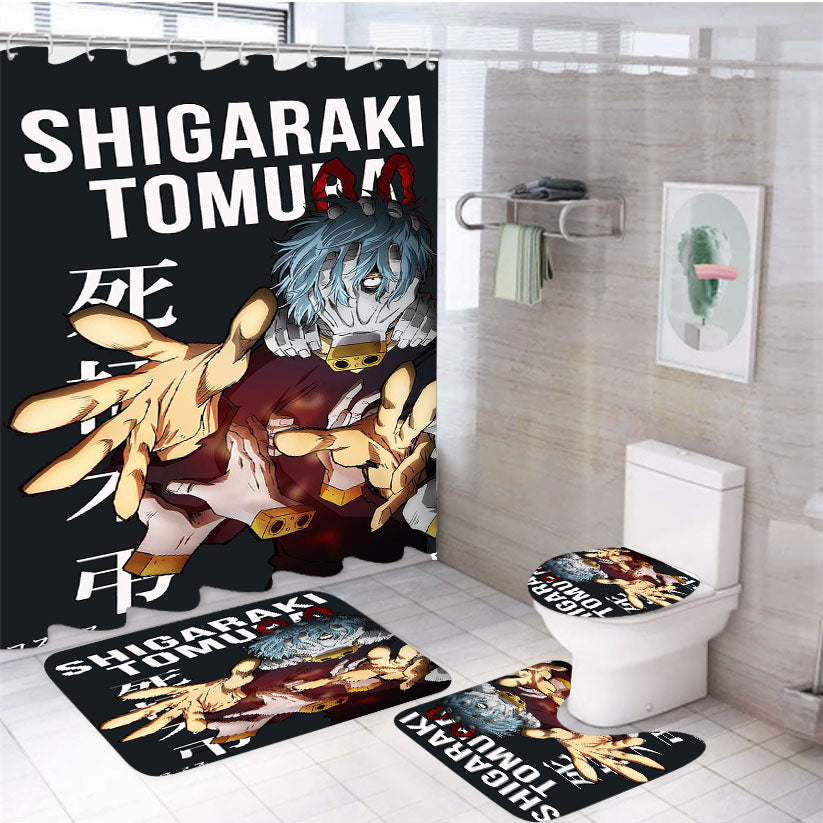 Shigaraki Tomura Boku No Hero Academia 4Pcs Bathroom Set Shower Curtain