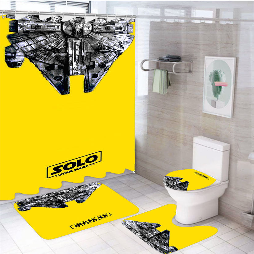 Solo A Star Wars Story Yellow 4Pcs Bathroom Set Shower Curtain