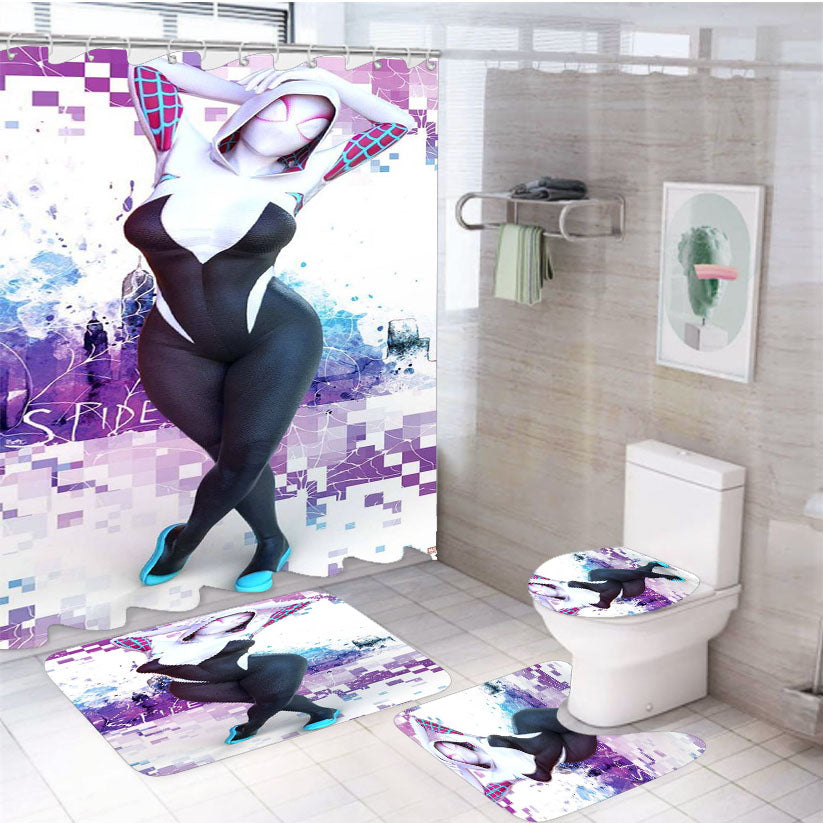 Spider Gwen For Genesis Female 4Pcs Bathroom Set Shower Curtain