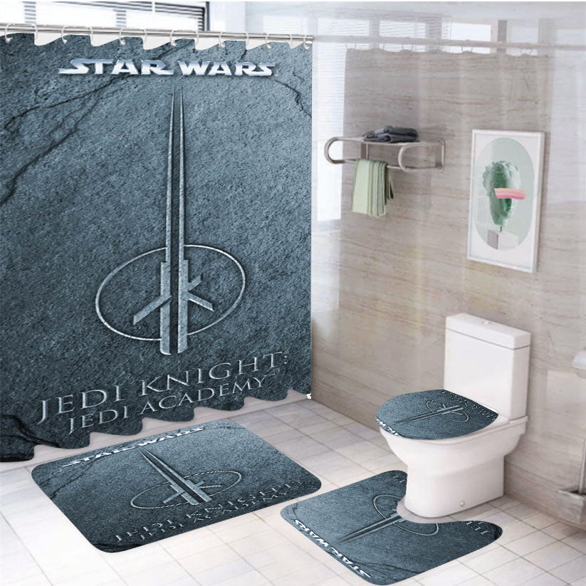 Star Wars Jedi Knight Outcas 4Pcs Bathroom Set Shower Curtain