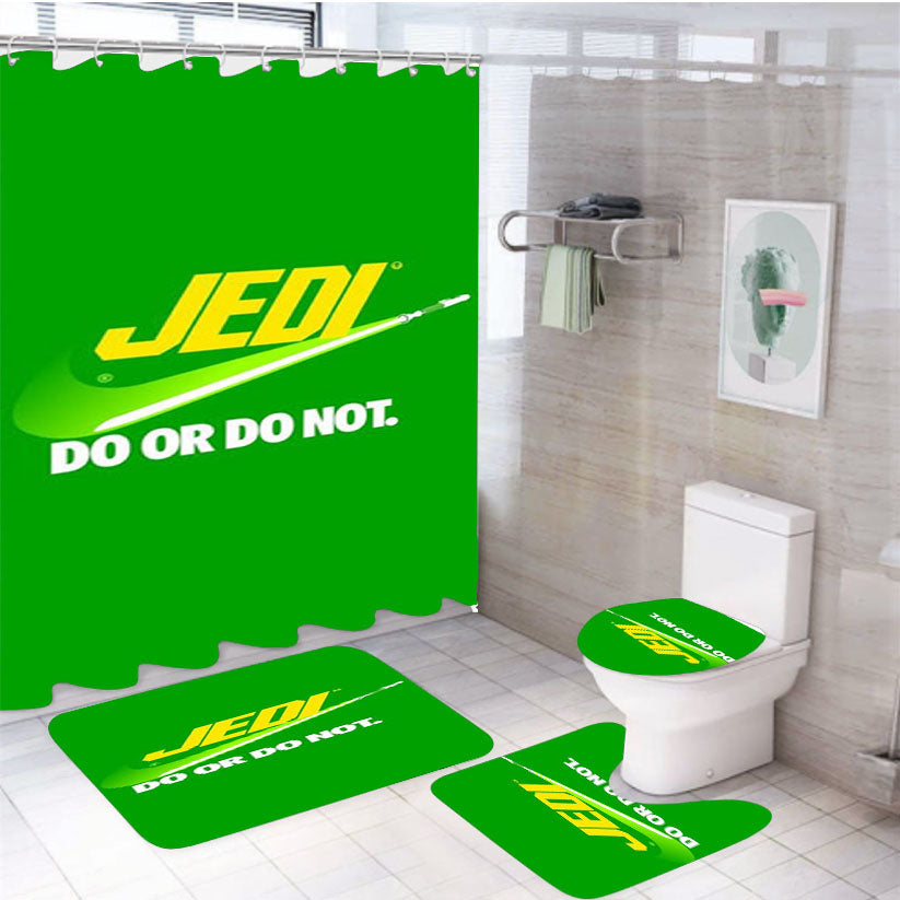 Star Wars Jedi Nike 4Pcs Bathroom Set Shower Curtain