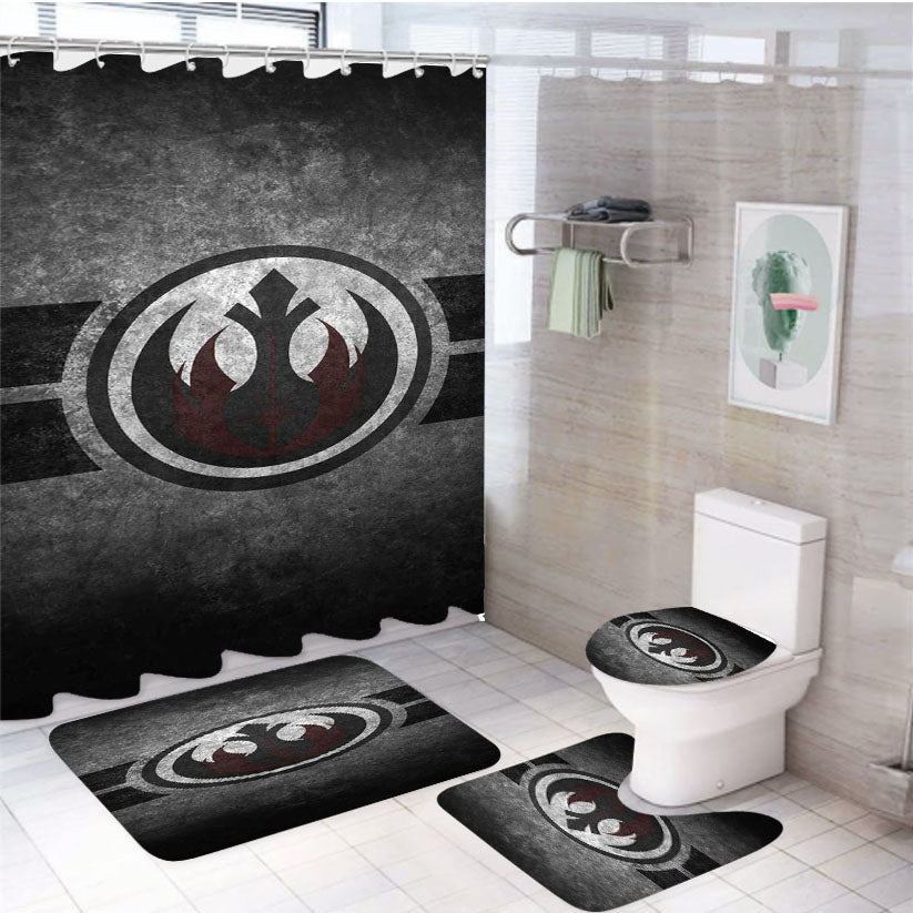 Star Wars Jedi Order 4Pcs Bathroom Set Shower Curtain
