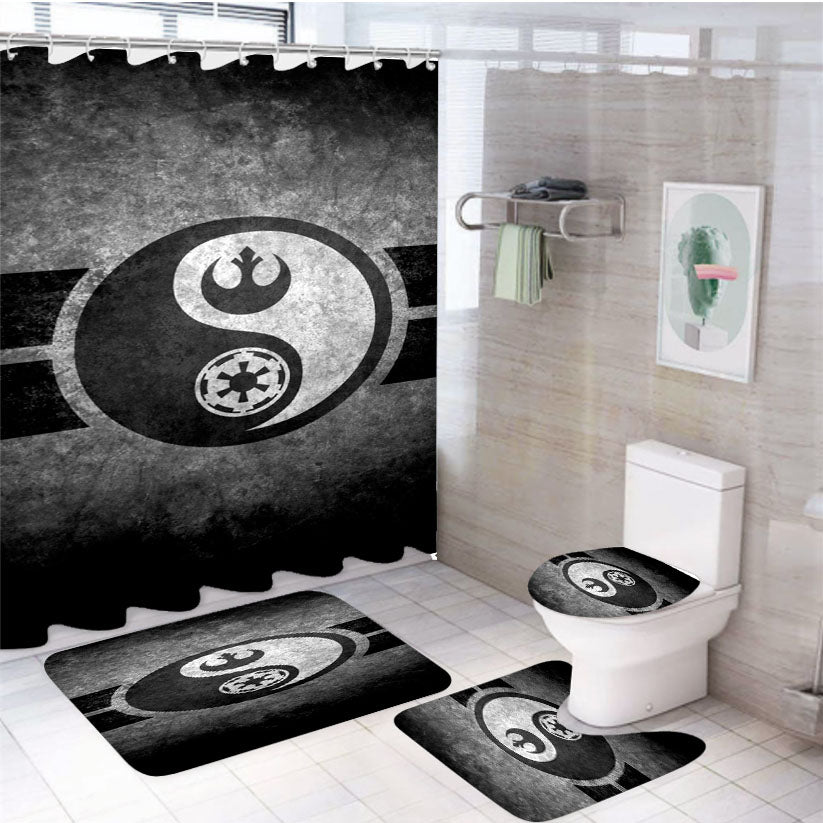 Star Wars Jedi X Empire 4Pcs Bathroom Set Shower Curtain