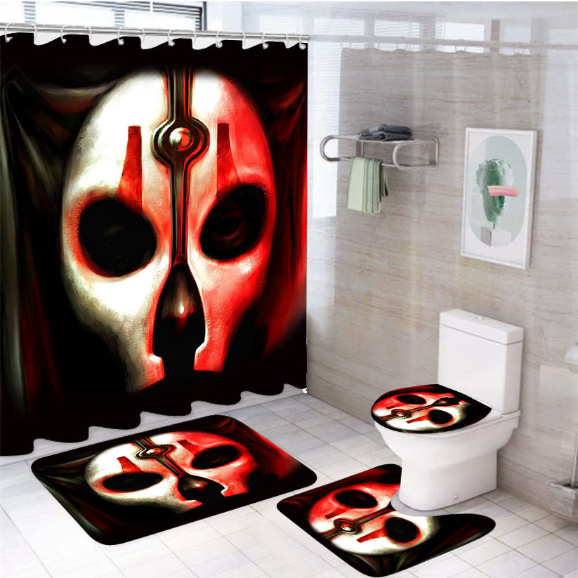 Star Wars Knights Of The Old Republic Mask 4Pcs Bathroom Set Shower Curtain