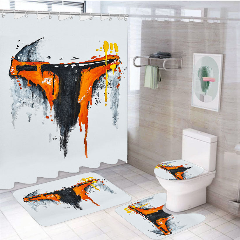 Star Wars Soldier Painting 4Pcs Bathroom Set Shower Curtain