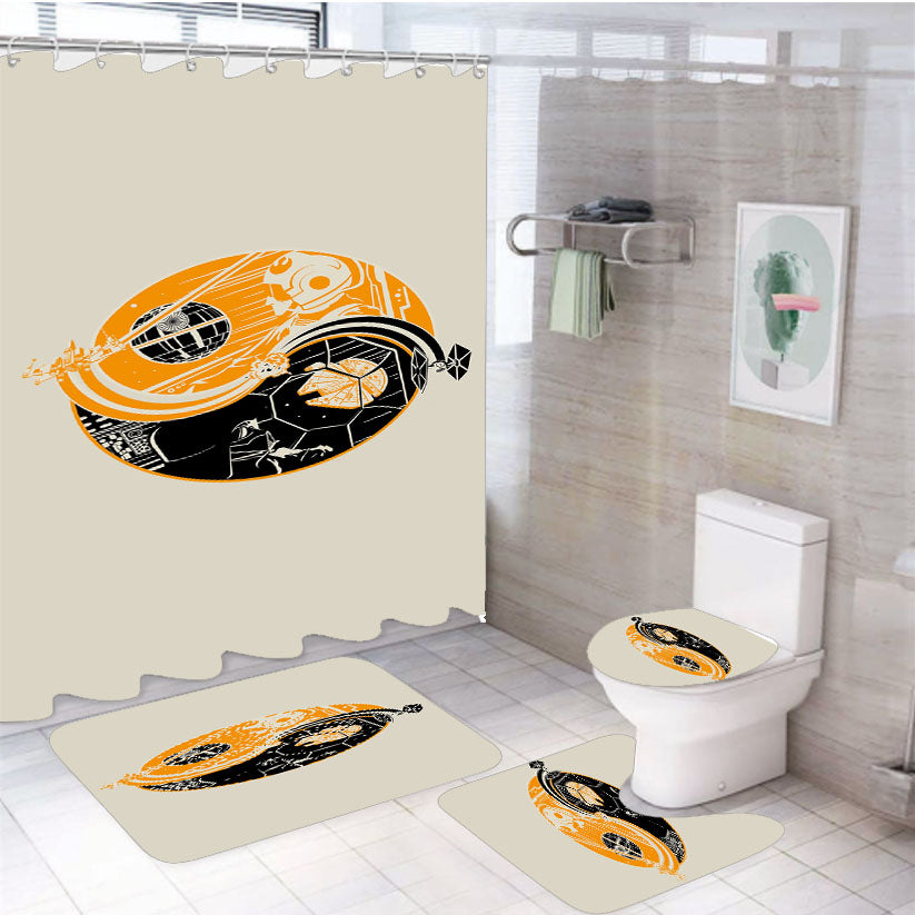 Star Wars Yin Yang Art 4Pcs Bathroom Set Shower Curtain