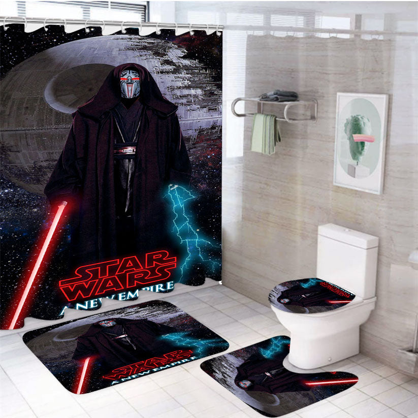 Start Wars Disney A New Empire 4Pcs Bathroom Set Shower Curtain