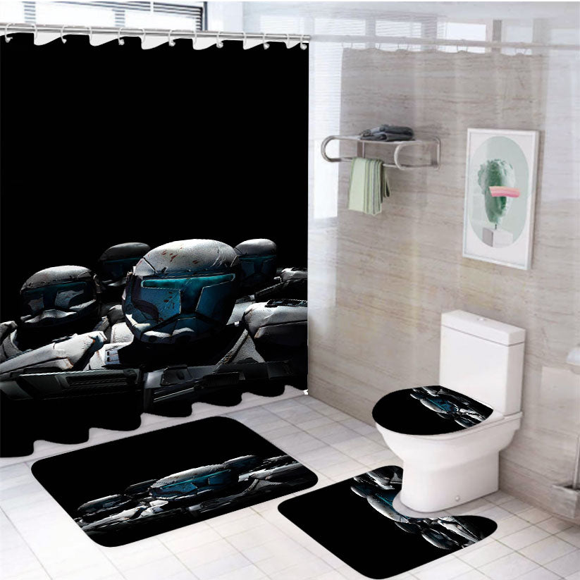 Start Wars Disney Dark Night 4Pcs Bathroom Set Shower Curtain
