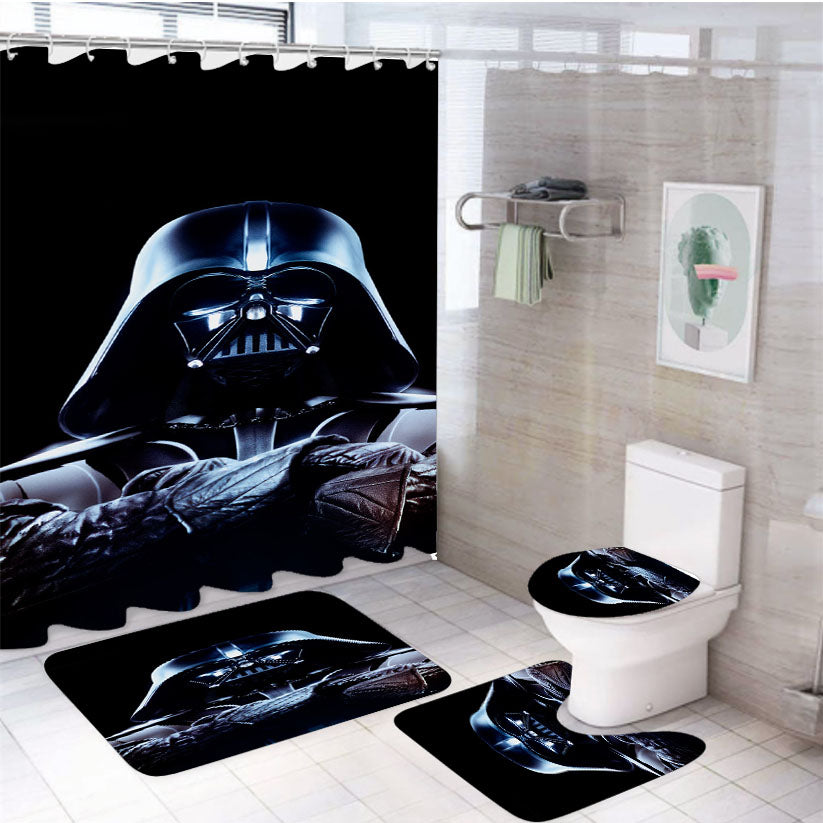 Start Wars Disney Dark Side 4Pcs Bathroom Set Shower Curtain