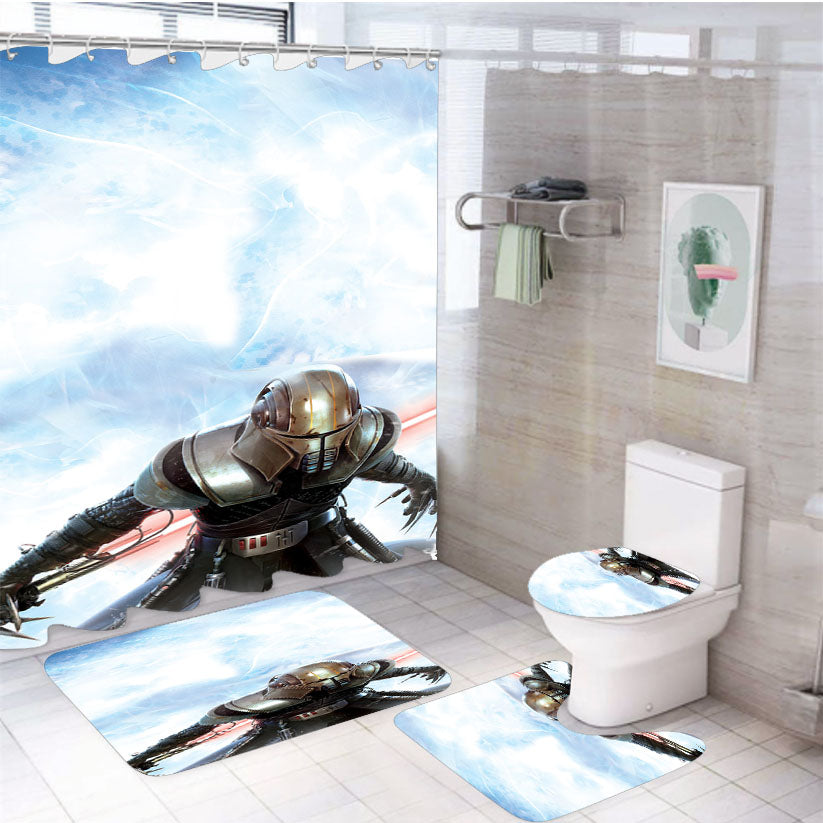 Start Wars Disney Dark Side 2 4Pcs Bathroom Set Shower Curtain