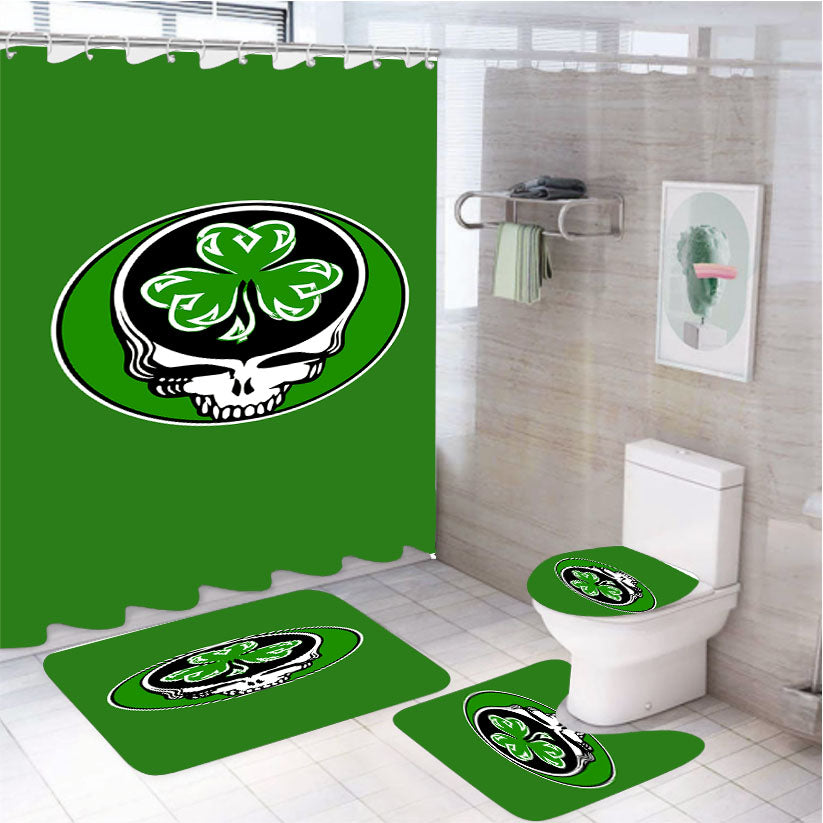 Steal Your Shamrock Celtic Knot Grateful Dead St Patrick Day Lot Party 4Pcs Bathroom Set Shower Curtain