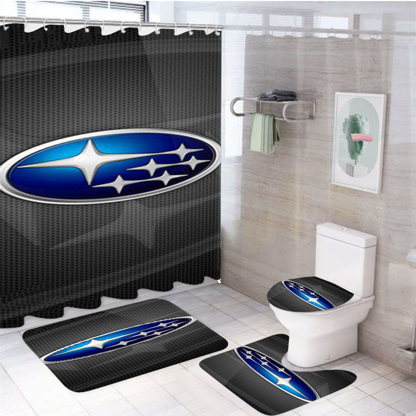 Subaru Sport 4Pcs Bathroom Set Shower Curtain