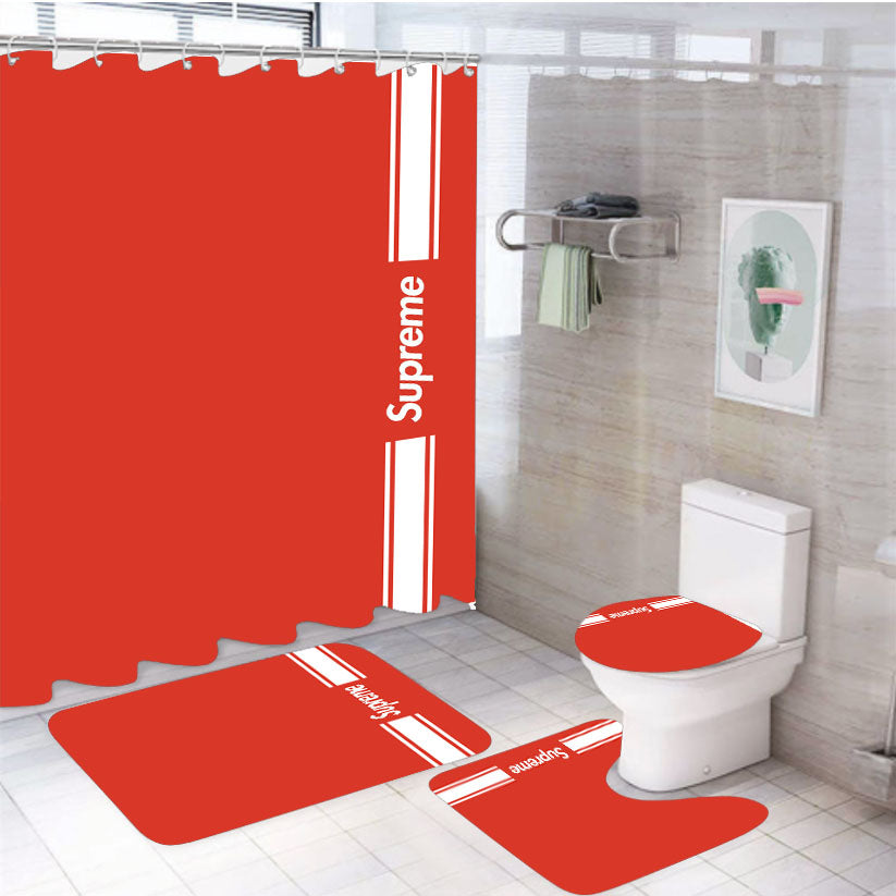 Supreme Originals 4Pcs Bathroom Set Shower Curtain