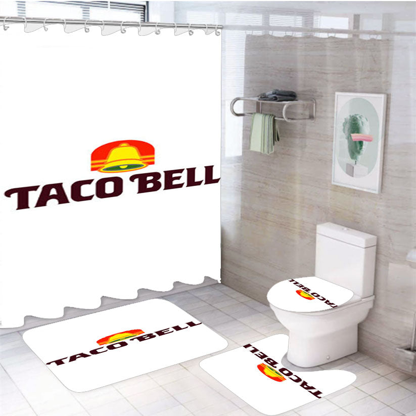 Taco Bell Art 4Pcs Bathroom Set Shower Curtain