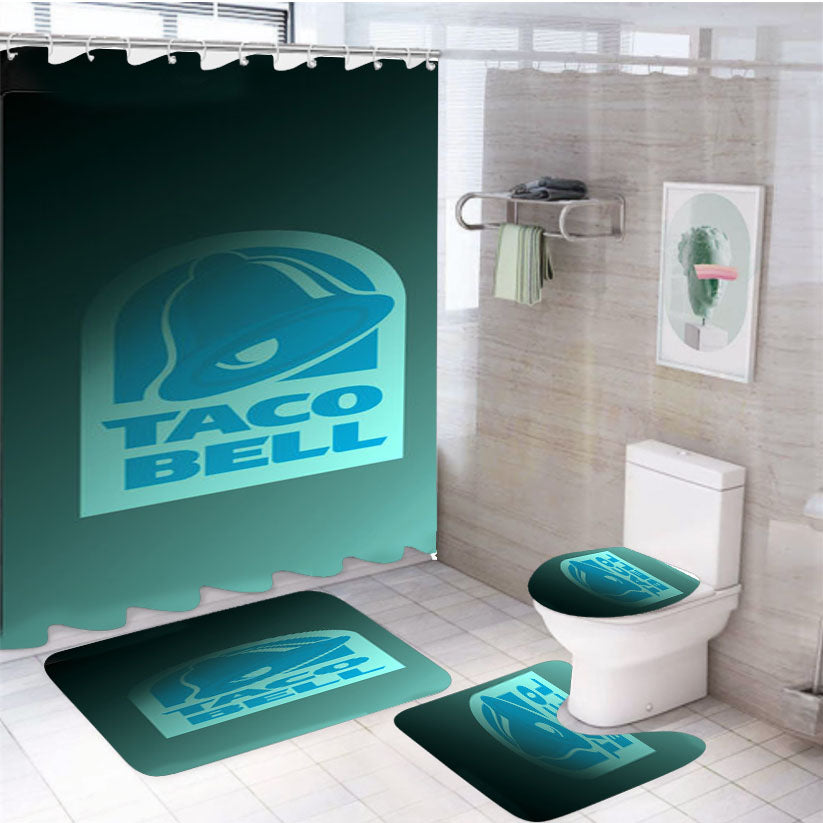 Taco Bell Symbol 4Pcs Bathroom Set Shower Curtain