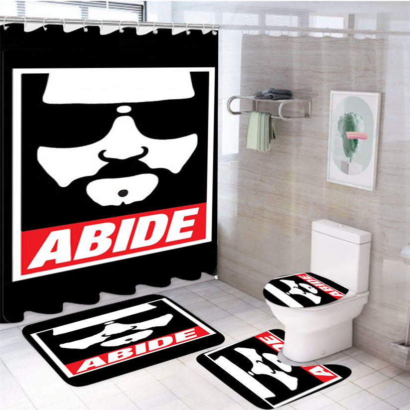 The Big Lebowski Abide 4Pcs Bathroom Set Shower Curtain