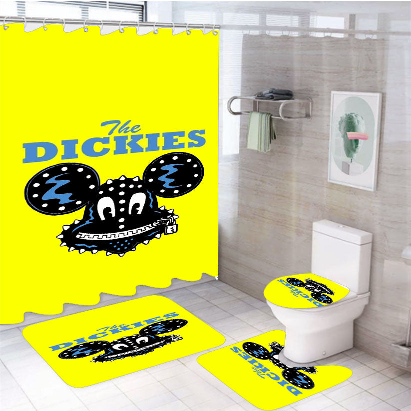 The Dickies Mickey Mouse Yellow 4Pcs Bathroom Set Shower Curtain