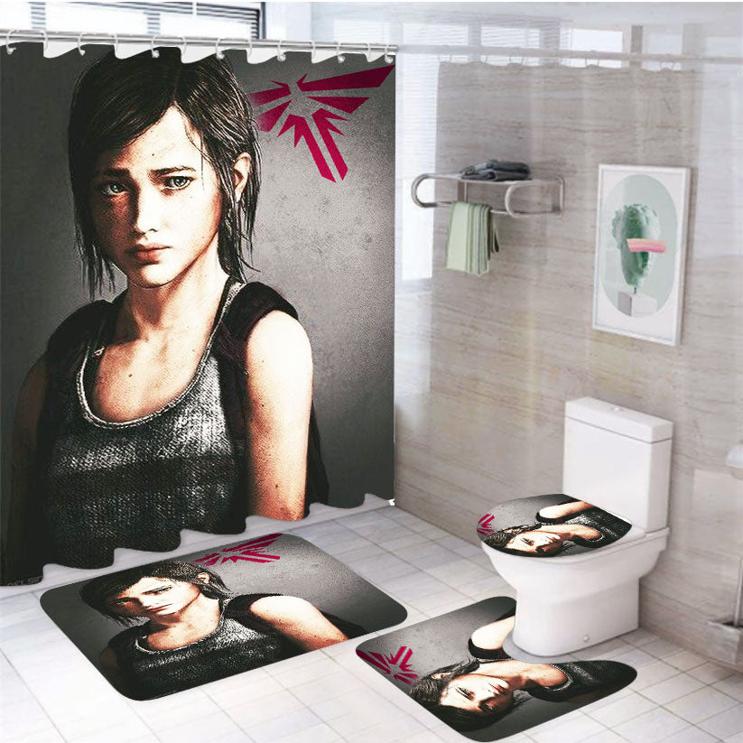 The Last Of Us, Ellie 4Pcs Bathroom Set Shower Curtain