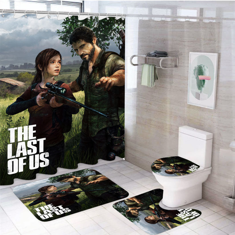 The Last Of Us Cover 4Pcs Bathroom Set Shower Curtain