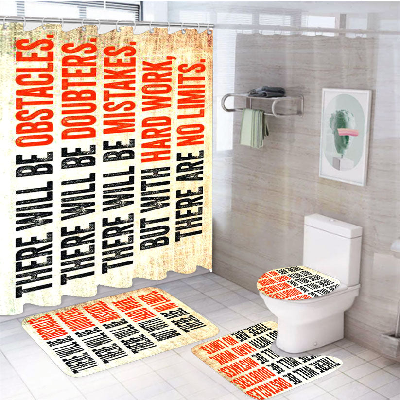 There Will Be Nike 4Pcs Bathroom Set Shower Curtain
