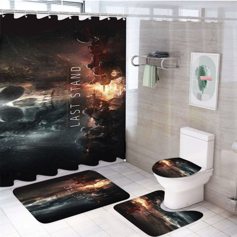 Tom Clancys The Division Last Stand 4Pcs Bathroom Set Shower Curtain
