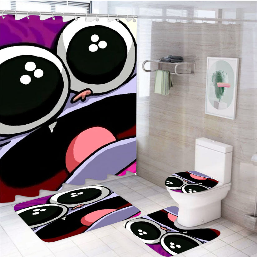 Young Chowder Cartoon Network Surprise Chef 4Pcs Bathroom Set Shower Curtain