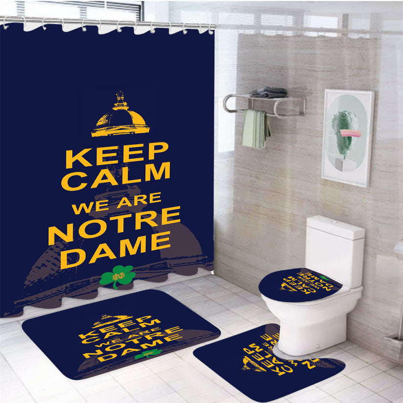 Best Notre Dame Images 4Pcs Bathroom Set Shower Curtain