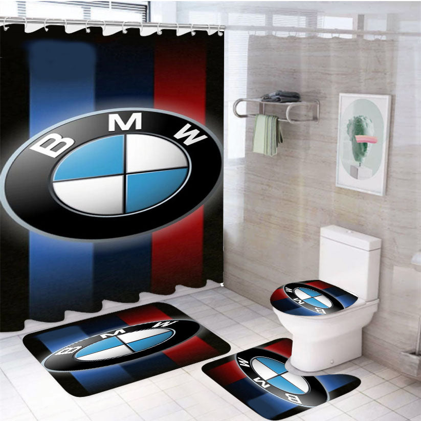 Bmw Logo 3 4Pcs Bathroom Set Shower Curtain