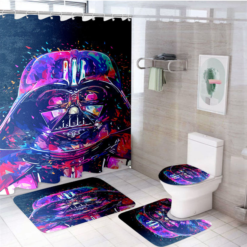Darth Vader Colorful 4Pcs Bathroom Set Shower Curtain