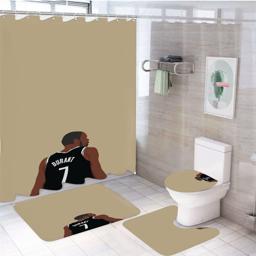 Durant - Basketball 4Pcs Bathroom Set Shower Curtain