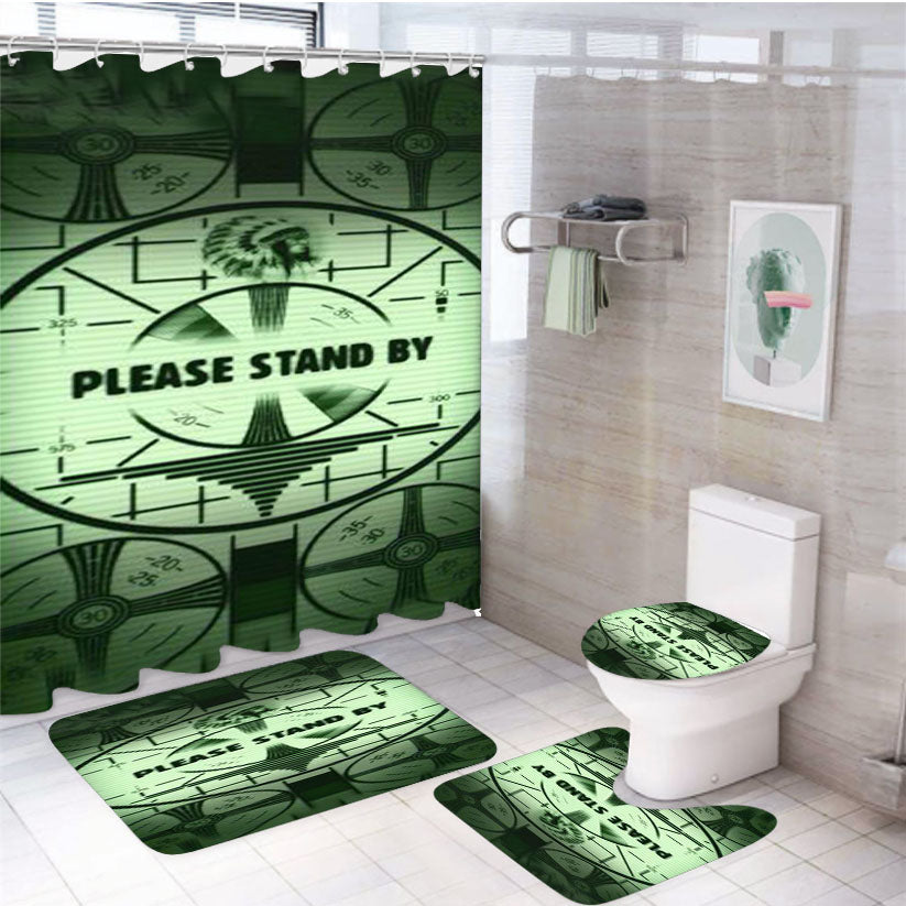 Fallout Please Standy By 4Pcs Bathroom Set Shower Curtain