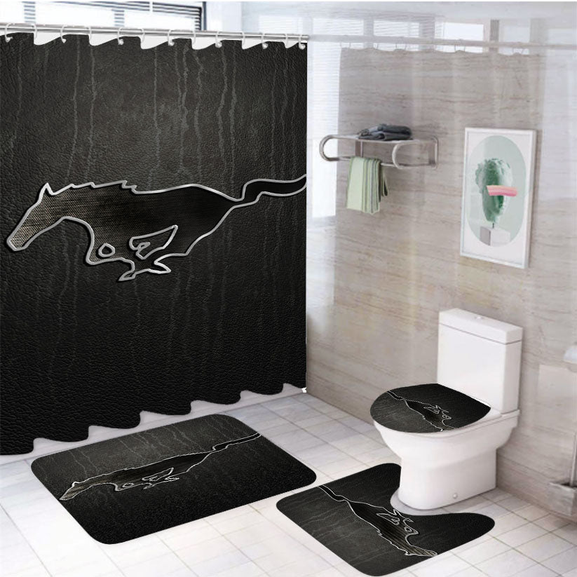 Ford Mustang Background Image 4Pcs Bathroom Set Shower Curtain