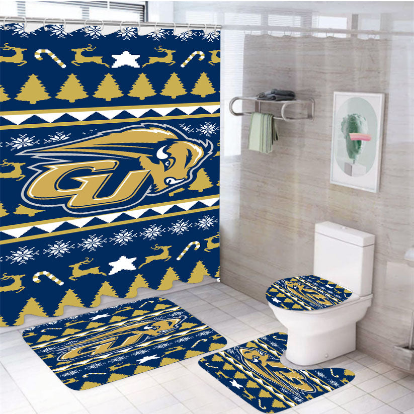 Gallaudet University Christmas Sweater 4Pcs Bathroom Set Shower Curtain