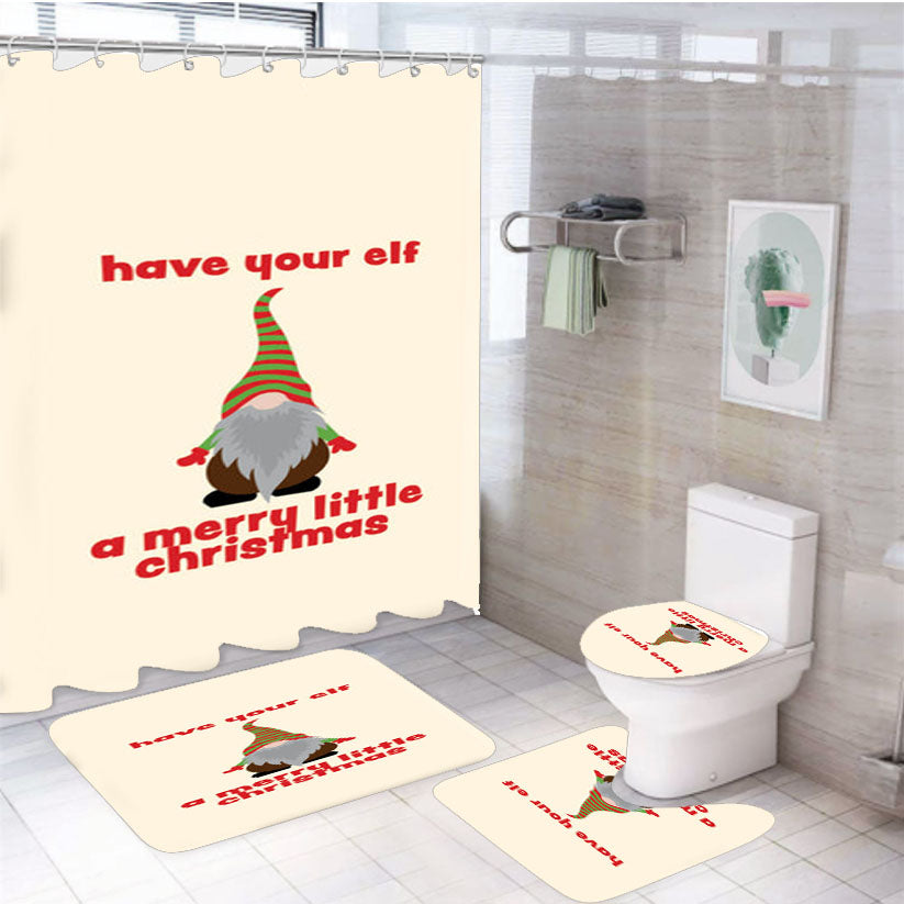 Have Your Elf A Merry Little Christmas 4Pcs Bathroom Set Shower Curtain