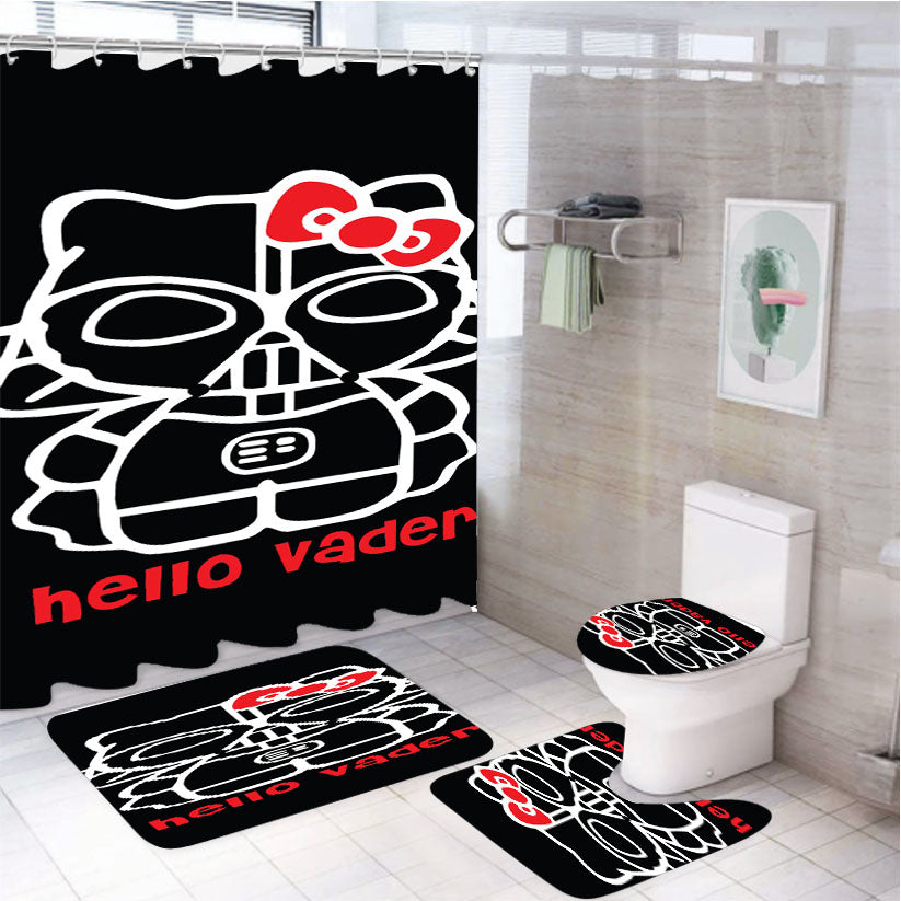 Hello Darth Vader 4Pcs Bathroom Set Shower Curtain