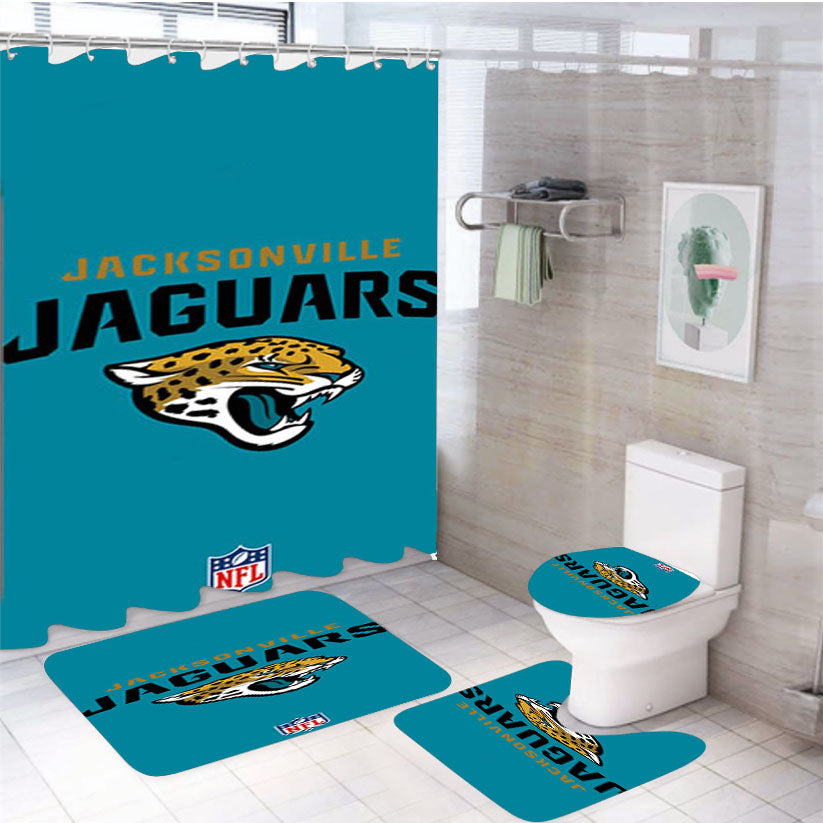Jacksonville Jaguars 1 4Pcs Bathroom Set Shower Curtain