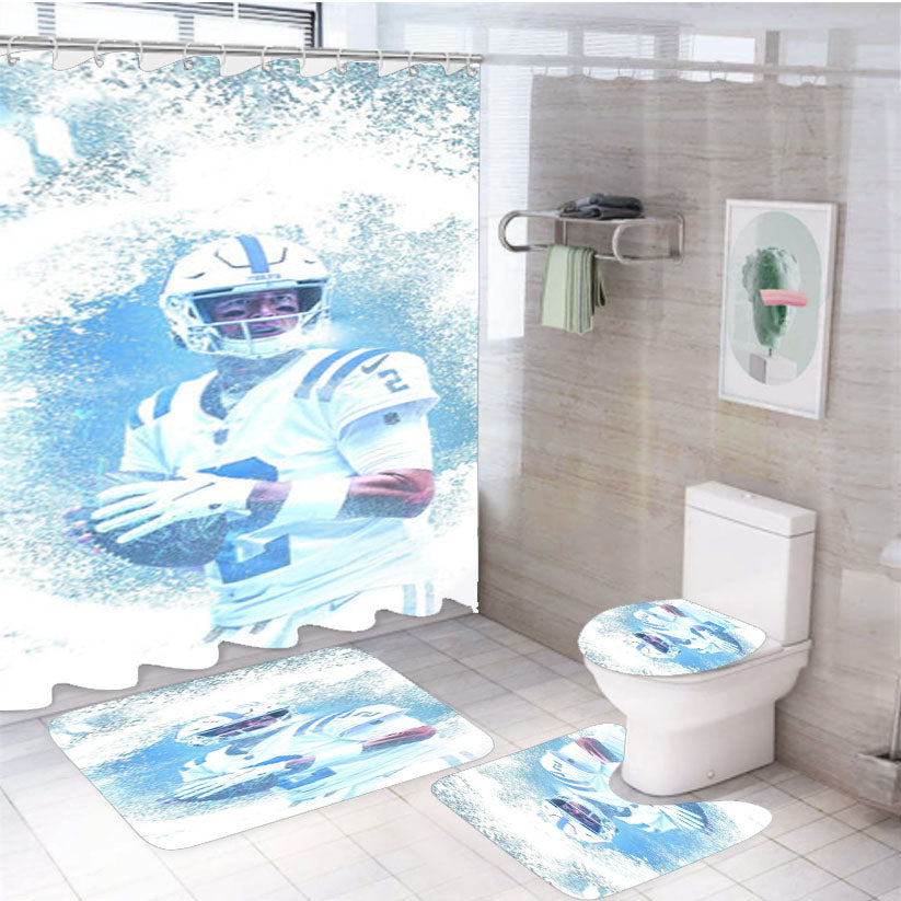 Matt Ryan Indianapolis Colts 4Pcs Bathroom Set Shower Curtain