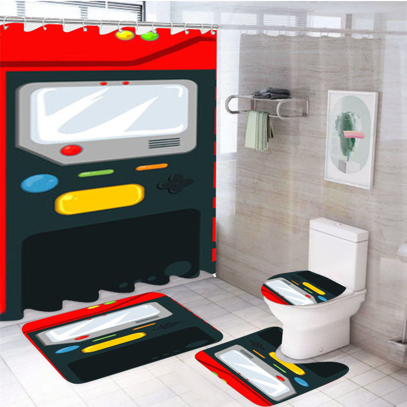 Pokemon Go Kanto Pokedex 4Pcs Bathroom Set Shower Curtain