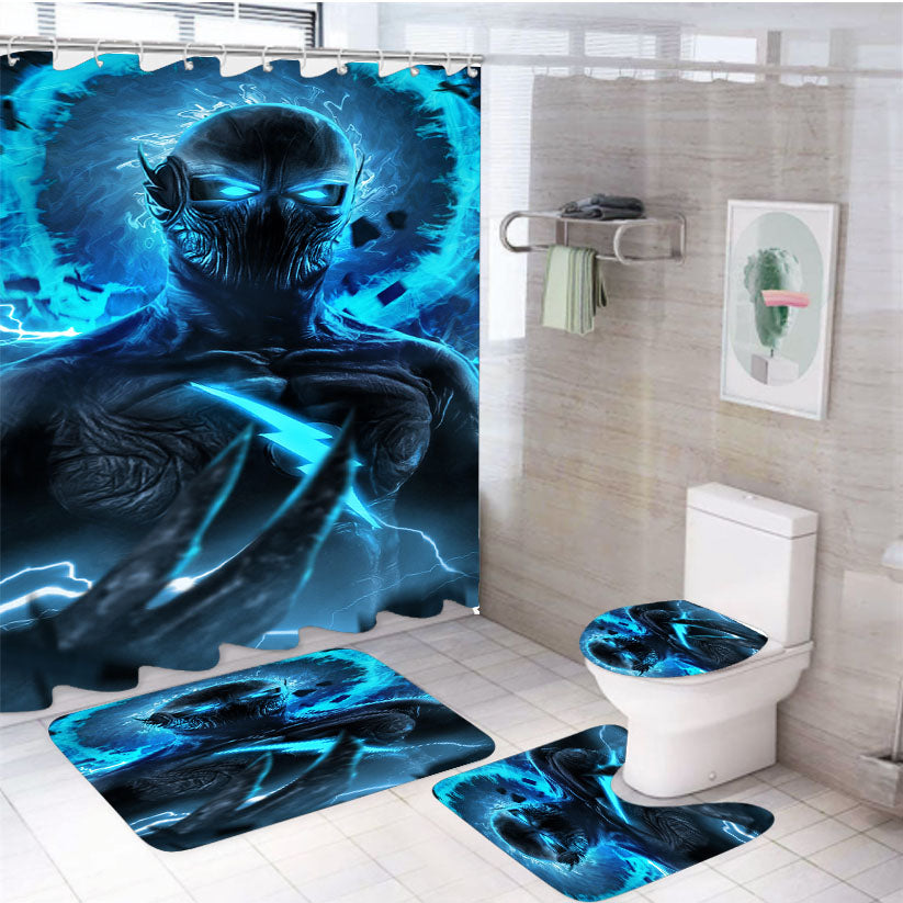The Flash Villain Here 4Pcs Bathroom Set Shower Curtain