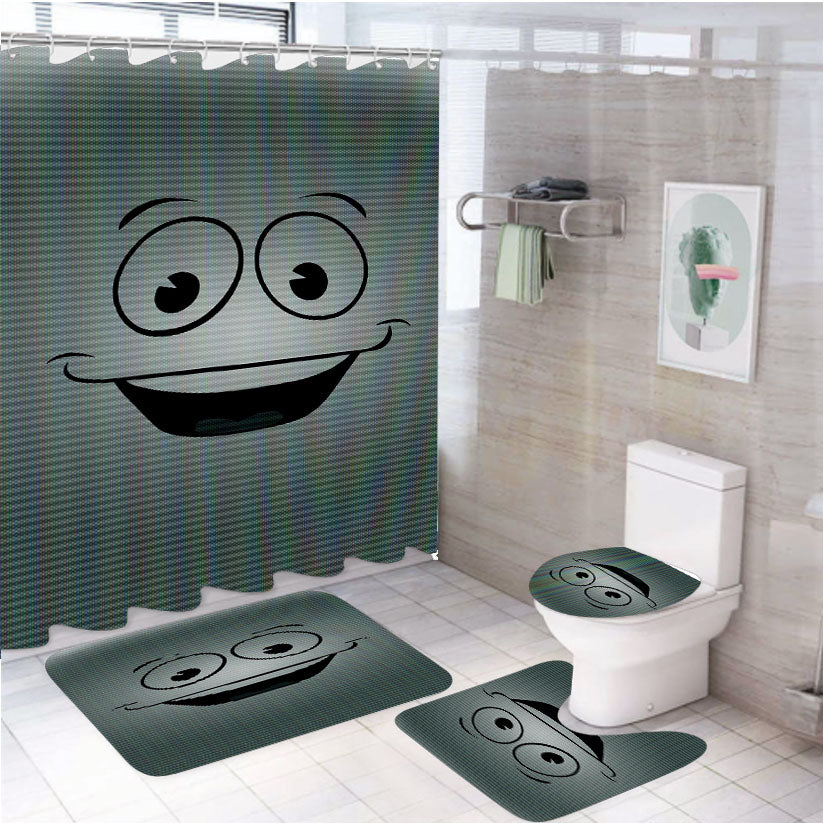 Yes Man Fallout Display Wallpaper 4Pcs Bathroom Set Shower Curtain