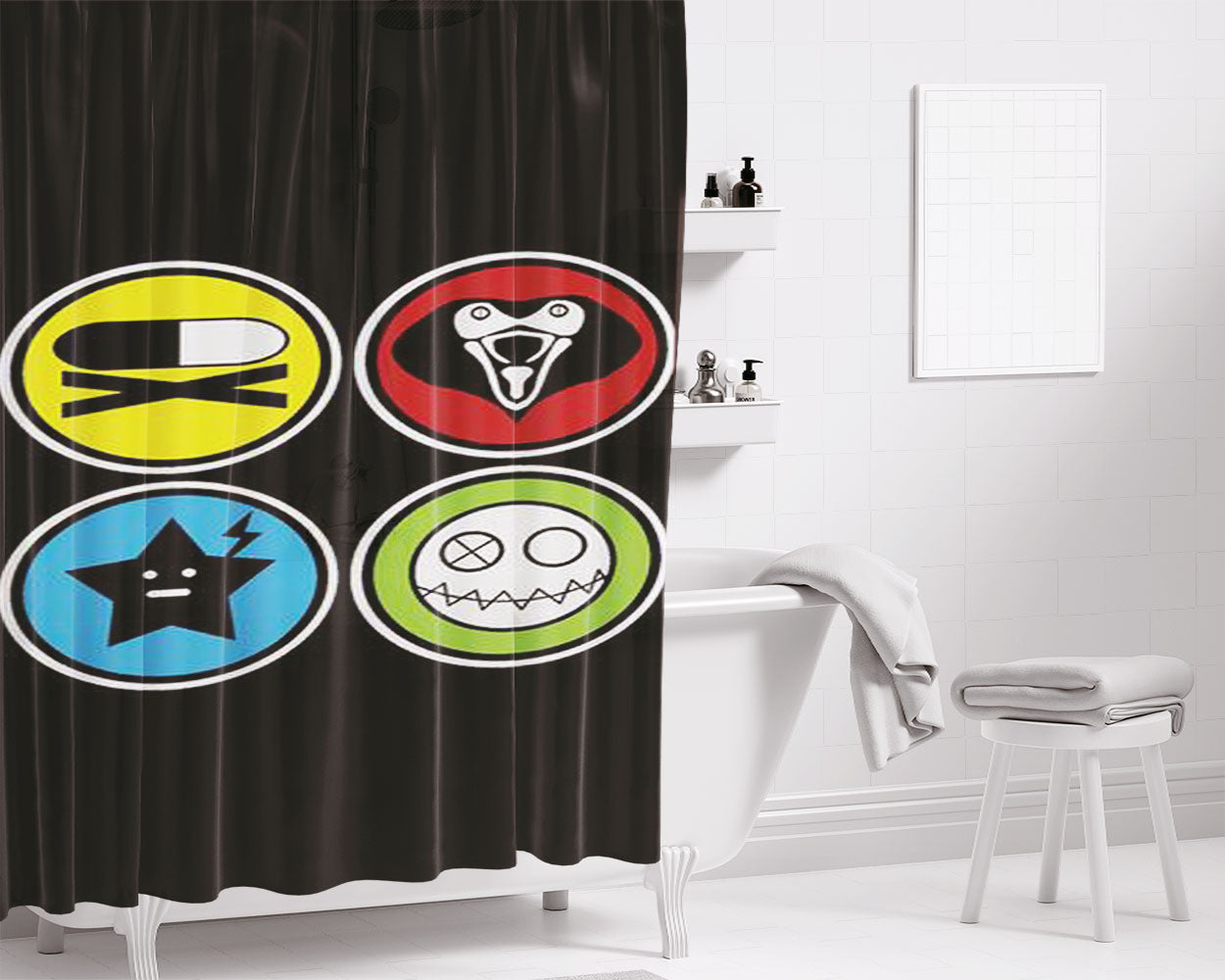 Killjoys Bathroom Shower Curtain Fabric Waterproof | 66 X 72 Inch